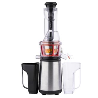 H.Koenig Licuadora Para Frutas Y Verduras De Prensado En Fr&iacute;o, Extractor De Jugos, Multifunciones, Boquilla Extra Grande, 1 Litro, 60 Rpm, 400 W, Libre De Bpa,