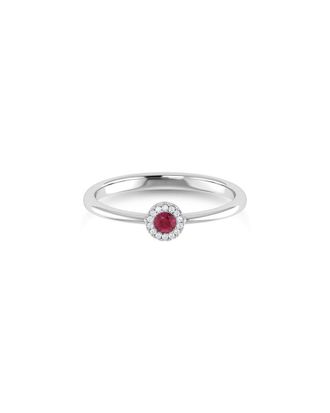 Sabrina Designs 14K 0.12 Ct. Tw. Diamond & Ruby Ring