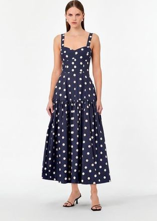 Nicholas Valeria Dress in Navy Polka Dot at Nordstrom, Size 12