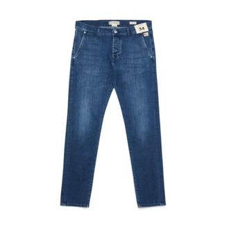 Roy Rogers Slim-fit Jeans, male, Blue, Size: W32 New Elias Jeans