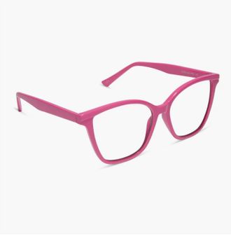 DIFF Eyewear Womens Leah Blue Light Readers Eyewear In Bubblegum Pink