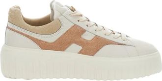 Hogan Sneakers - Dames - Sneakers - Beige - 38 1/2 EU - Leer - Schoenen
