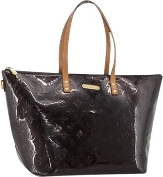 Louis Vuitton Pre-owned Tote Bags, female, Purple, Size: ONE SIZE Pre-owned Vintage Amarante Patent Leather Tote