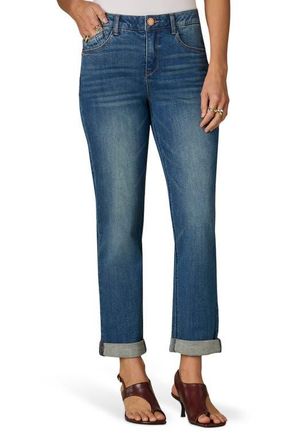 Wit & Wisdom Gemma Girlfriend Jeans in Blue at Nordstrom, Size 10P
