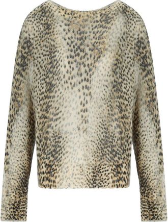 Twin-Set MAGLIONE ANIMALIER BEIGE TWINSET