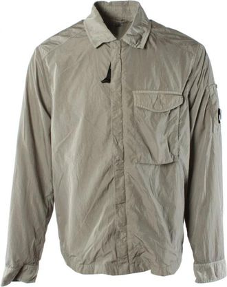 C.P. Company Chrome-R Pocket Overshirt - Heren - Zomerjassen - Grijs - M - Jassen