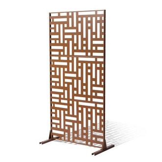 OEM Mampara De Privacidad De Metal De 120 X 50,8 X 193 Cm Con Soporte, Mamparas Y Paneles De Privacidad Independiente Para Exteriores De 3 Paneles Para Ja