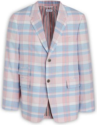 Thom Browne Tailored blazer met ruitpatroon - Heren - Business blazers - Veelkleurig - XL - Katoen - Kostuums