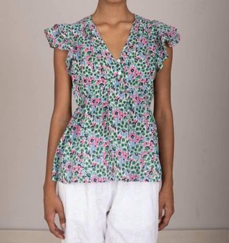 Banjanan Kira Top In Strawberry Cream