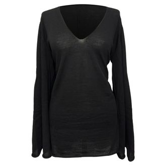 Rick Owens V-hals trui van zwarte wol