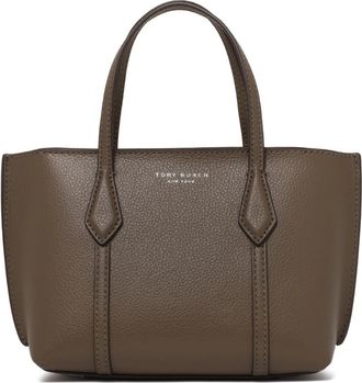 Tory Burch Mini Perry Tote - Dames - Shoppers - Groen - ONE Size - Katoen - Tassen