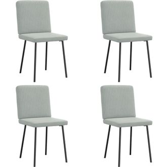 vidaXL Vidaxl - Sillas De Comedor 4 Unidades Terciopelo Gris Claro