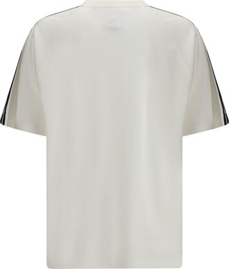 adidas Mens T-Shirt 3-Stripes White Lyocell T-Shirts And Polos