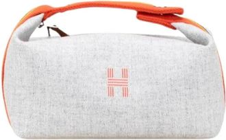 Hermès Pre-owned Mini Bags, female, Gray, Size: ONE SIZE Pre-owned Wool pouches
