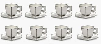 Serax Cappuccino Set 8 Pcs White/black Carte b