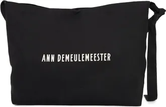 Ann Demeulemeester medium cotton shoulder bag - unisex - Cotton - OS - Black
