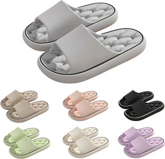Generic Bathroom Slippers for Women Men - Quick Dry Non Slip Shower Slippers, Drainage Holes Footbed, Lightweight Waterproof House Sandals with EVA Sole Trave