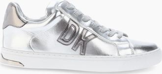 DKNY Womens Abeni Lace Up Trainers - Silver - Size: 6.5