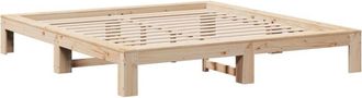 vidaXL Bed Frame without Mattress 200x200 cm Solid Wood Pine Vidaxl