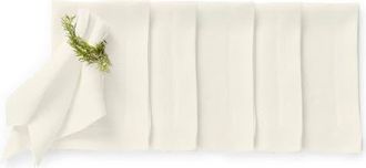 Solino Home Linen Dinner Napkins Set of 6, 20 x 20 Inch for Dining Table, Holiday and Everyday Table Decor - Sonoma in Ivory at Nordstrom, Size Large