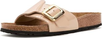Birkenstock Catalina Luxe Buckle - Patent Womens Dress Sandals Sand : EU 41 (US Womens 10-10.5) Narrow, Faux Leather