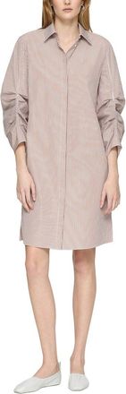 Lafayette 148 New York Ruched Sleeve Shirtdress