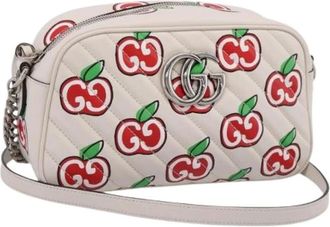 Gucci Pre-owned Vintage Shoulder Bag - Dames - Vintage Schoudertas - Wit - ONE Size - Leer - Vintage