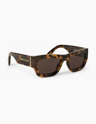 Palm Angels Mens Mens Auberry Rectangle Sunglasses - Brown - Size: ONE size