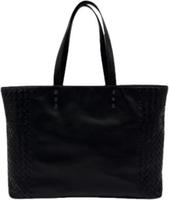 Bottega Veneta Pre-owned Intrecciato Tote Bag - Heren - Vintage Shopper - Zwart - ONE Size - Leer - Vintage