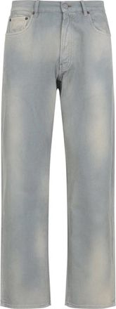 Prada Corduroy Katoenen Broek - Heren - Regular Fit Jeans - Blauw - W33 - Katoen - Jeans