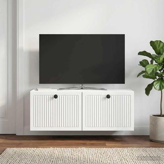 vidaXL Vidaxl Mobile Porta Tv Da Muro Bianco 78,5 X 31 X 30 Cm