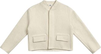 Rier Walker Jacket City Crop - Heren - Vesten - Wit - S - Wol - Truien & Vesten
