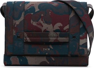 Dior Pre-owned Womens Lock Bag Camo Jacquard - Dark Grey Textile - One Size