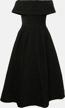 Rebecca Vallance Bridal Helene off-shoulder brocade midi dress