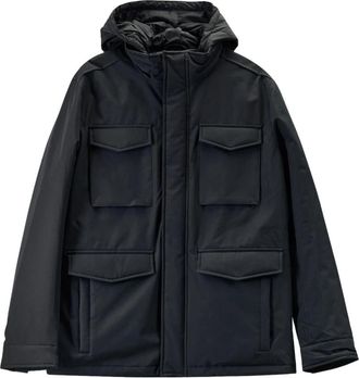 Karl Lagerfeld Giaccone Tecnico - Heren - Winterjassen - Zwart - L - Polyester - Jassen