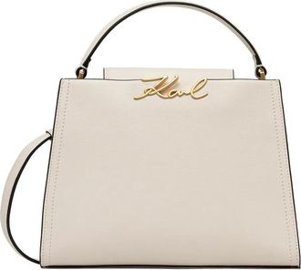 Karl Lagerfeld Borsa tote con logo - Toni neutri