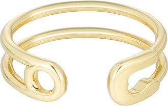 Adornia 14K Gold Plated Safety Pin Open Band Ring at Nordstrom Rack, Size 5/6