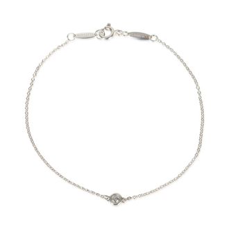 Tiffany & Co. Pre-Owned Tiffany & Co. Sterling Silver Diamond Elsa Peretti Diamond By The Yard Bracelet