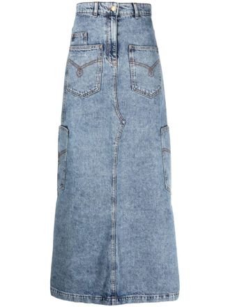 Moschino Gonna midi denim - Nero