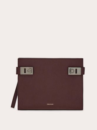 Ferragamo Uomo Pouch fibbia Hug Rosso