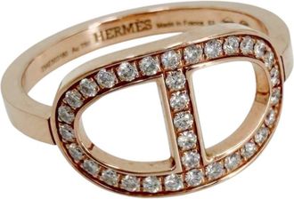 Herm&egrave;s Pink Gold (18K) Band Ring (Pre-Owned)