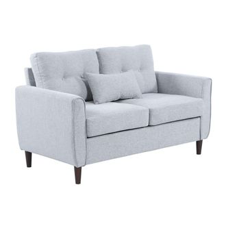 HOMCOM Sof&aacute; de 2 plazas 140x78x83 cm gris