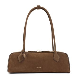 Alaia Brown Le Teckel Medium Shoulder Bag