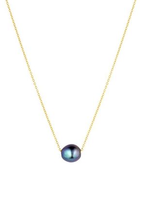 Set & Stones Charlize Pearl Necklace in Gold /Peacock at Nordstrom, Size 16