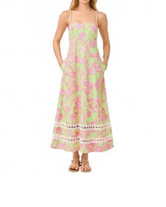 Lilly Pulitzer Haliey Midi Dress In Pistachio Macaron Alina
