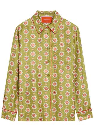 La DoubleJ LA Double J Boy Printed Silk Shirt - Beige - 48 (UK16 / XL)