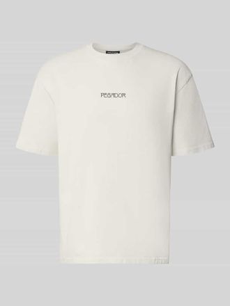 Pegador Oversized T-Shirt aus Baumwolle Modell Stavoren in Hellgrau, Gr&ouml;&szlig;e XXL