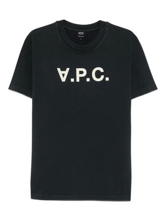 A.P.C. T-shirt met logodetail - Zwart