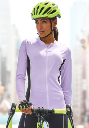 Vivance Funktionsshirt VIVANCE ACTIVE - Fahrradshirt, Damen, Gr. XL (48/50), lila (lavendel), Obermaterial: 92% Polyester, 8% Elasthan, unifarben mit Farbeins
