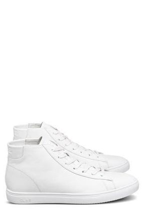 Clae Bradley Mid Sneaker in Triple White Leather at Nordstrom Rack, Size 9